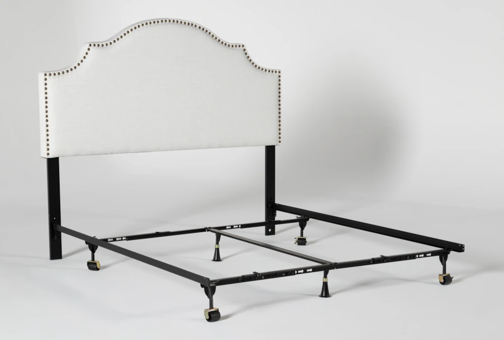 Brielle Queen Upholstered Headboard With Metal Bed Frame - Image 2