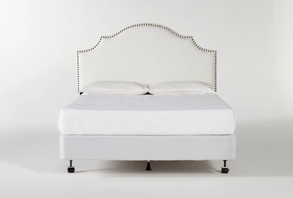 Brielle Queen Upholstered Headboard With Metal Bed Frame