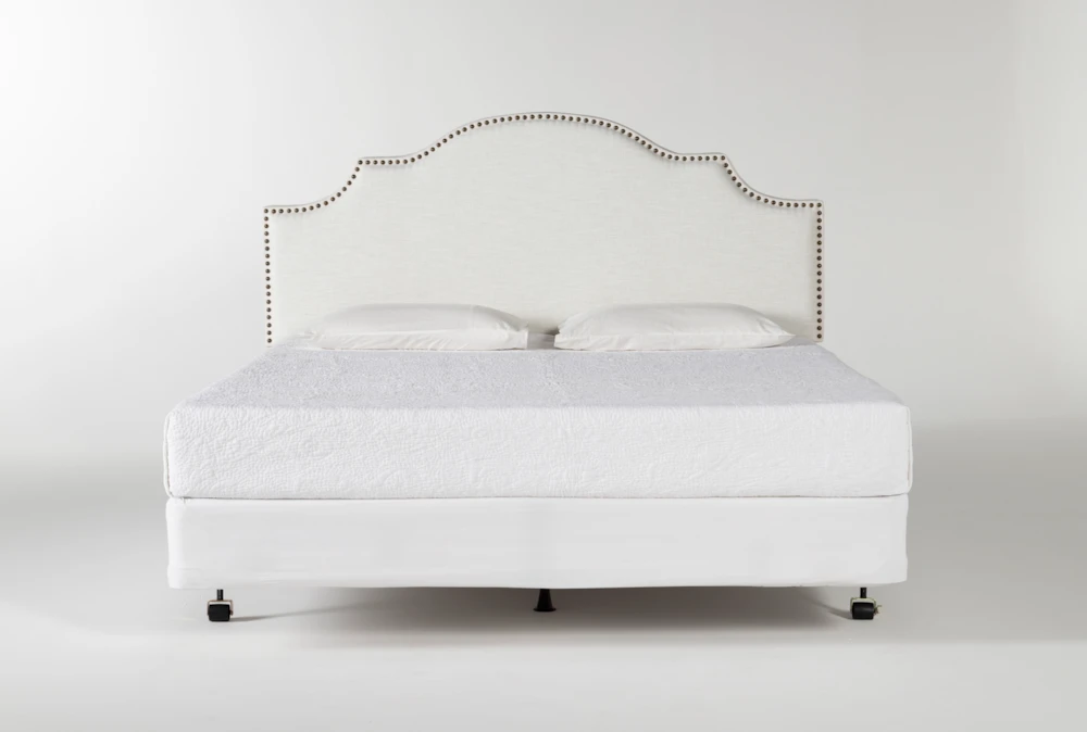 Brielle King Upholstered Headboard With Metal Bed Frame