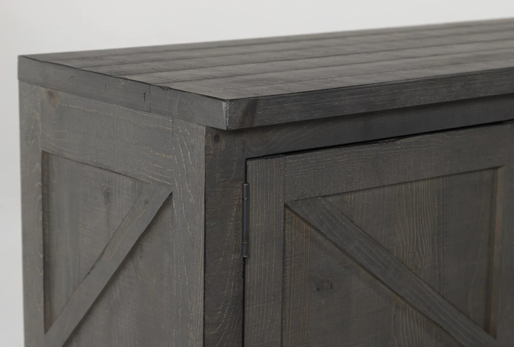 Sinclair II Grey 78" TV Stand With Glass Doors - Image 5