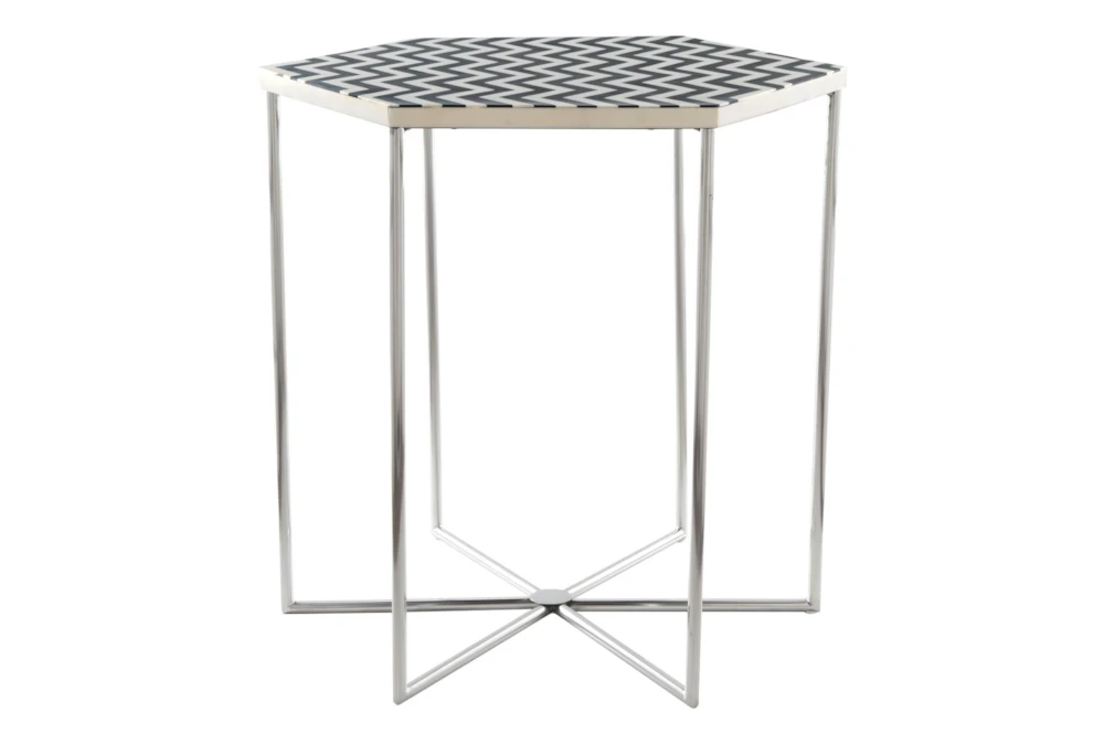 Black + White Pattern Accent Table
