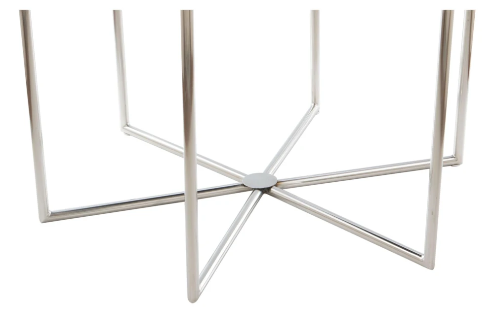 Black + White Pattern Accent Table - Image 7