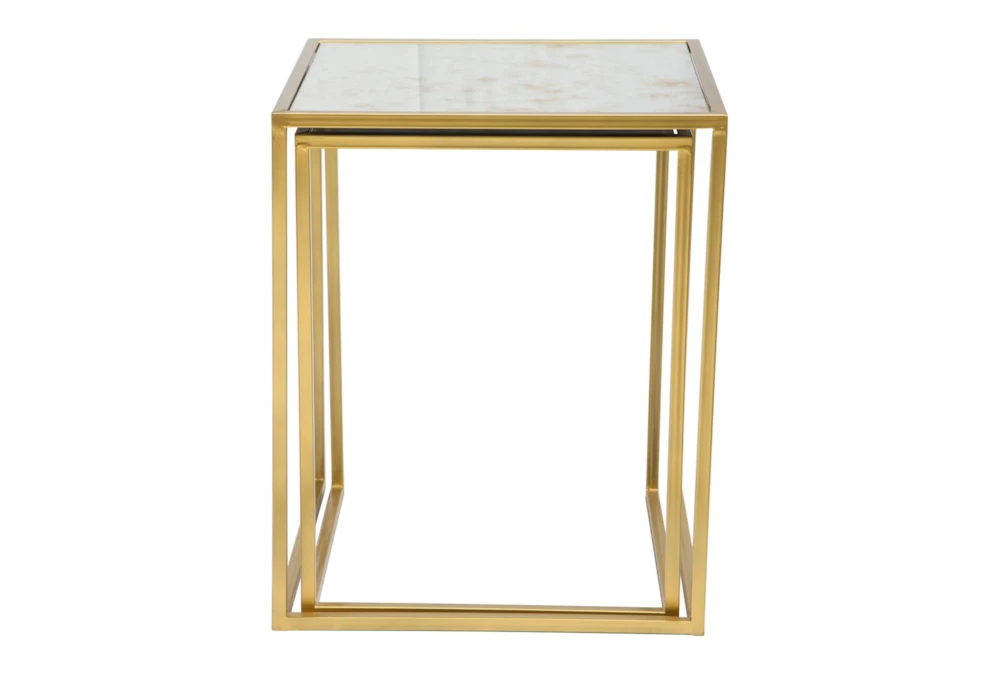 Set Of 2 Gold Nesting Tables - Image 8