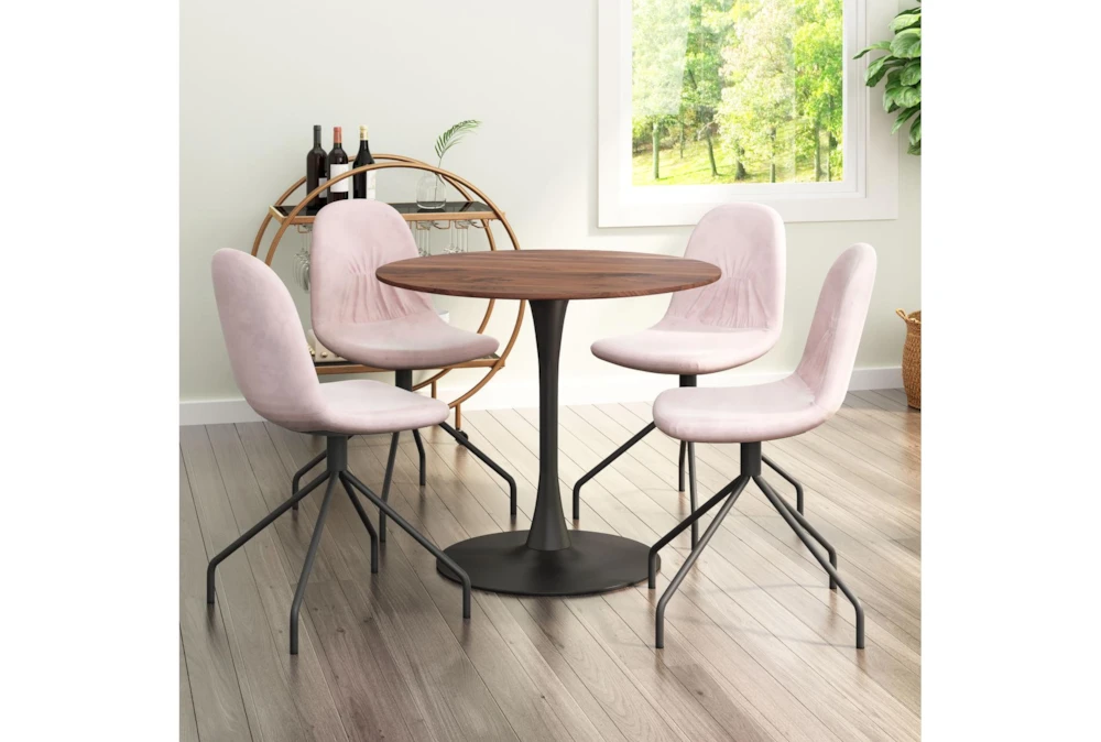 Opera Brown + Black 35" Round Dining Table - Image 2