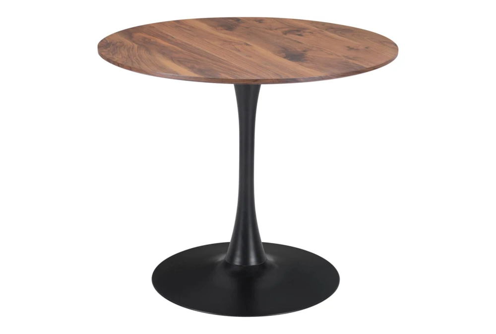 Opera Brown + Black 35" Round Dining Table