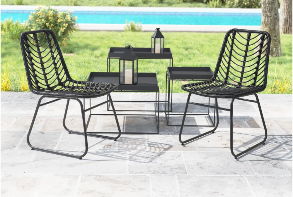 Trask Black Dining Side Chair Set Of 2 - Image 9