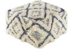 Pouf-Blue Cream High/Low