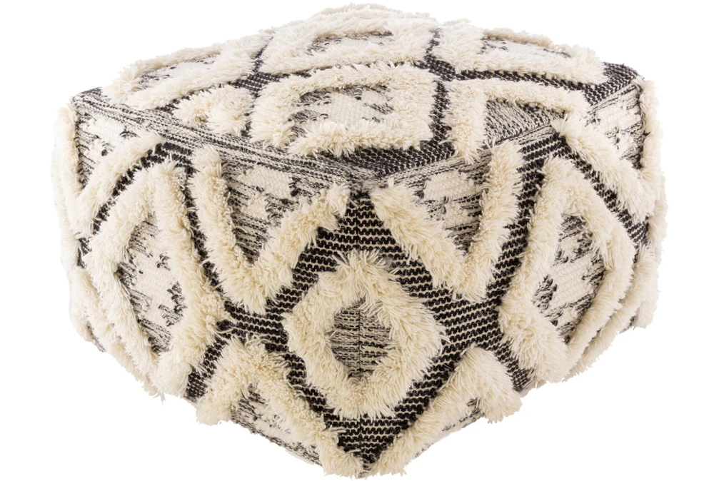Pouf-Black Cream High/Low