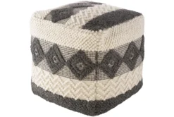 Pouf-Charcoal White High/Low