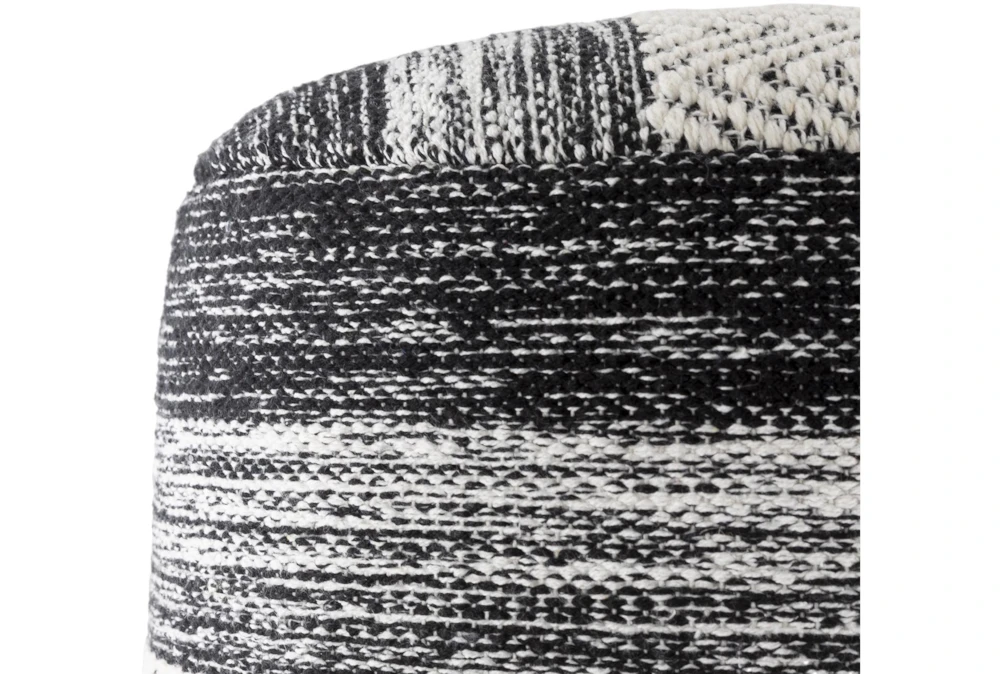 Pouf-Black White Stripe - Image 3