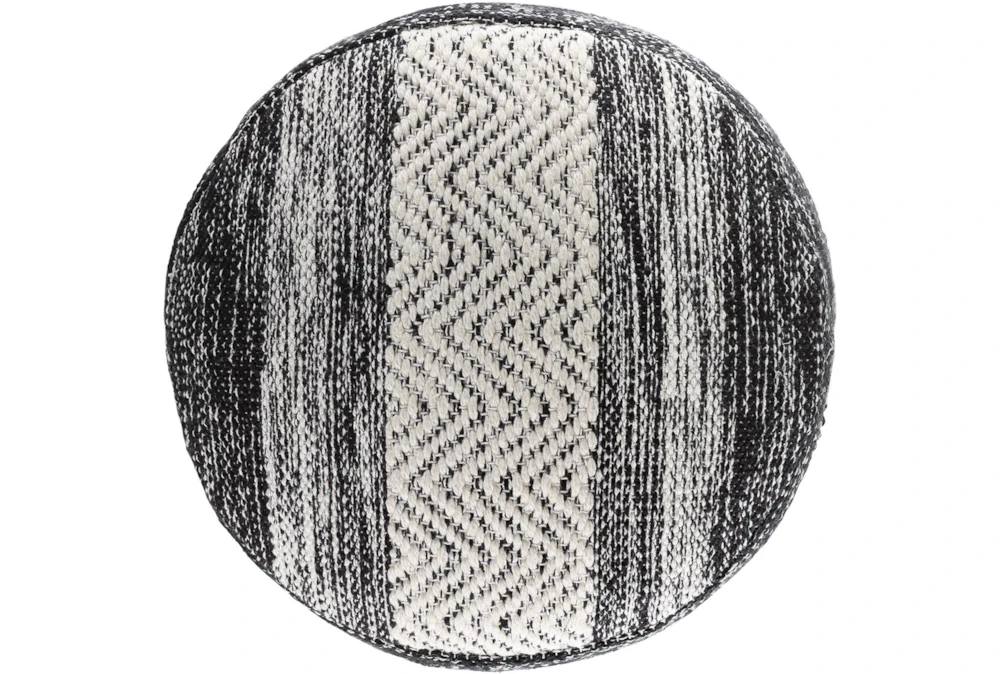 Pouf-Black White Stripe - Image 4