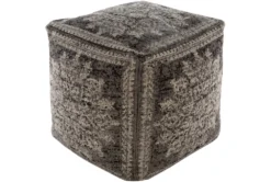 Pouf-Grey Jacquard