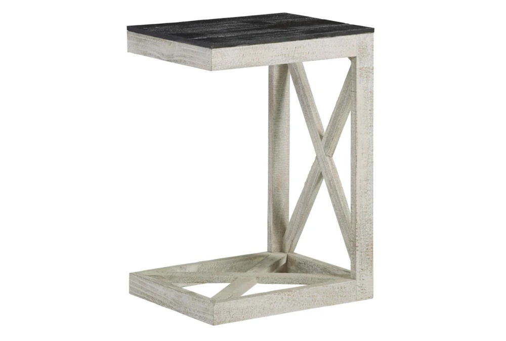 White Wash X Frame C Table