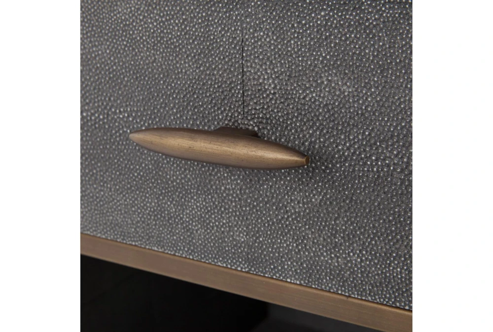 Shagreen Bedside Table-Antique Brass - Image 5