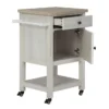 Badger Antique White Bar Cart