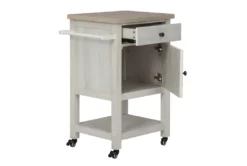 Badger Antique White Bar Cart