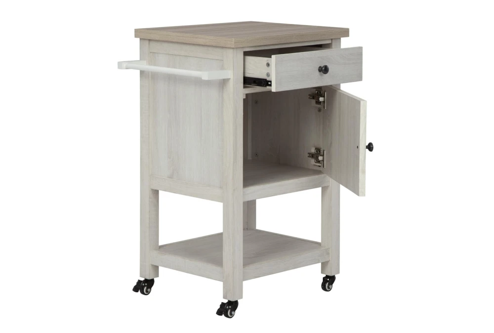 Badger Antique White Bar Cart