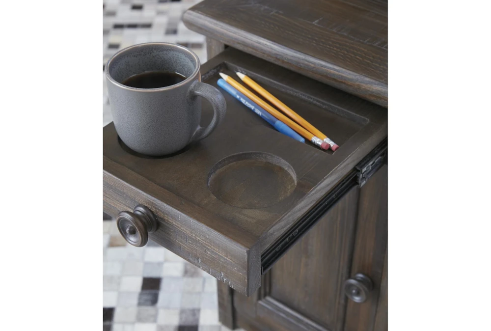 Wynd Rustic Brown Chairside End Table - Image 4