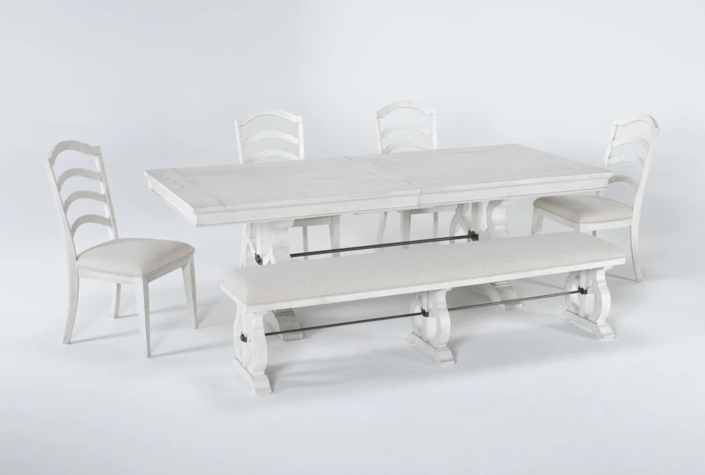 Martin 94-112" Extension Dining With Wood Side Chair Set For 6 - Image 2