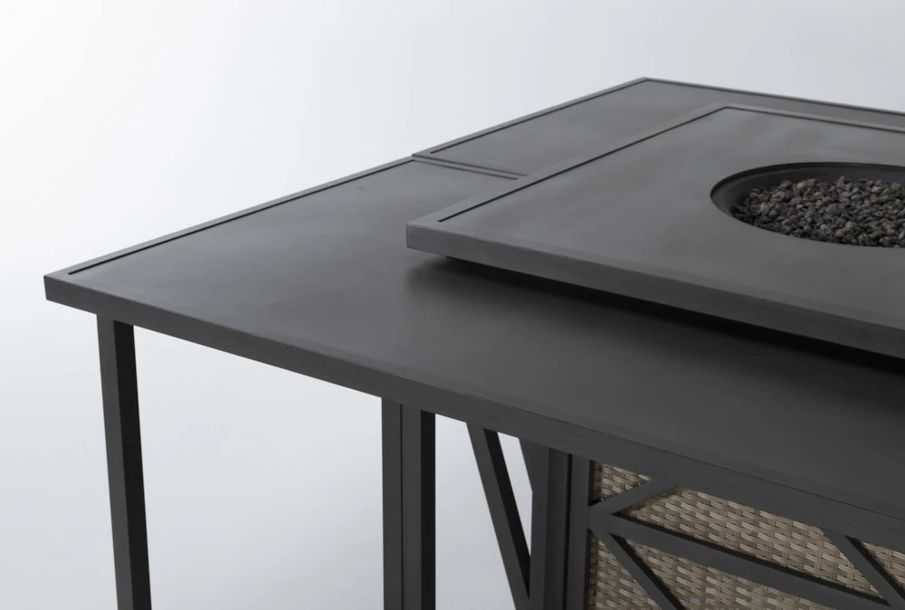 Capri 72" Outdoor Firepit Bar Table With Two Bar Tables - Image 5