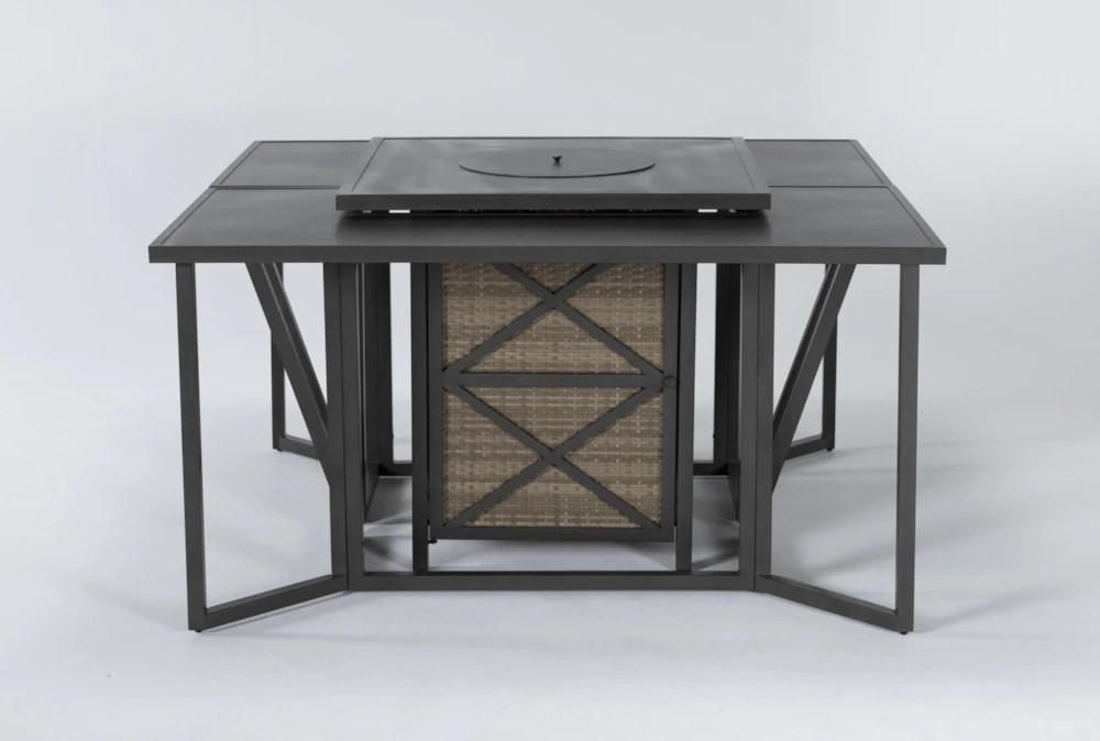 Capri 72" Outdoor Firepit Bar Table With Two Bar Tables - Image 2