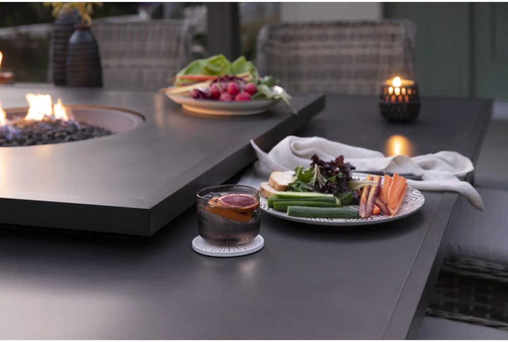 Capri 72" Outdoor Firepit Bar Table With Two Bar Tables - Image 7