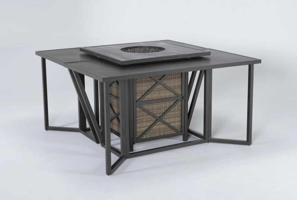 Capri 72" Outdoor Firepit Bar Table With Two Bar Tables - Image 3