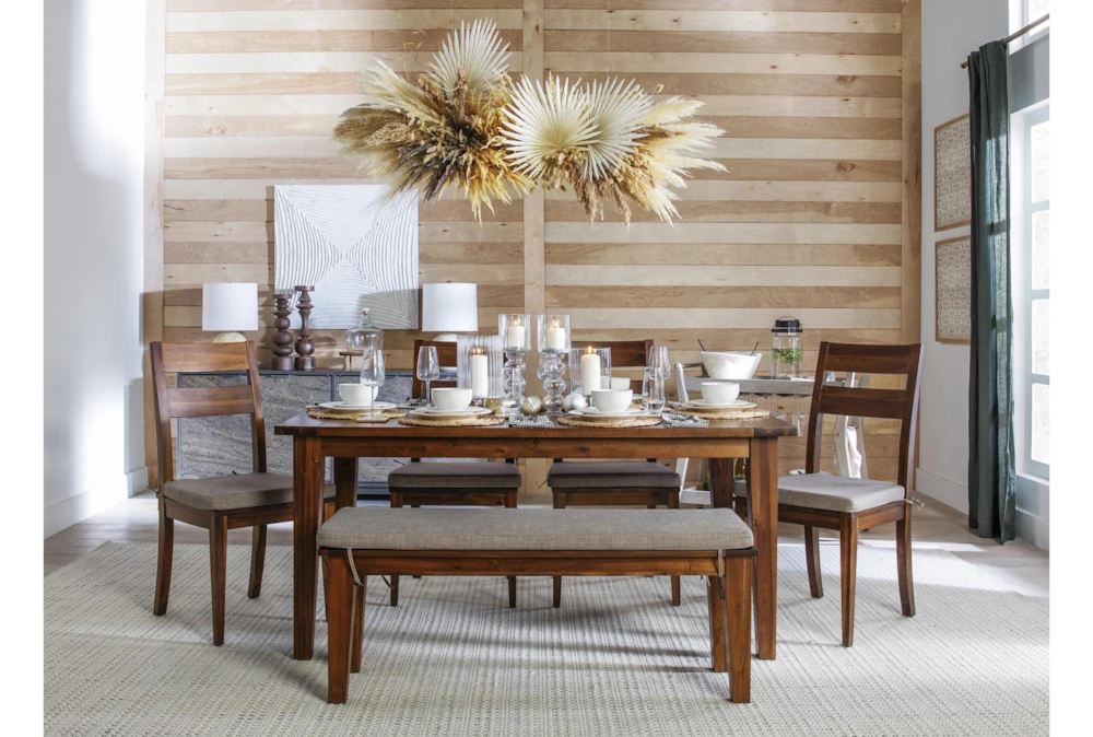 Elle 65" Dining With Bench + Side Chair Set For 6 - Image 9