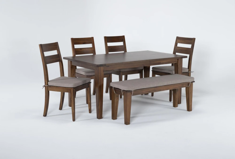 Elle 65" Dining With Bench + Side Chair Set For 6 - Image 2