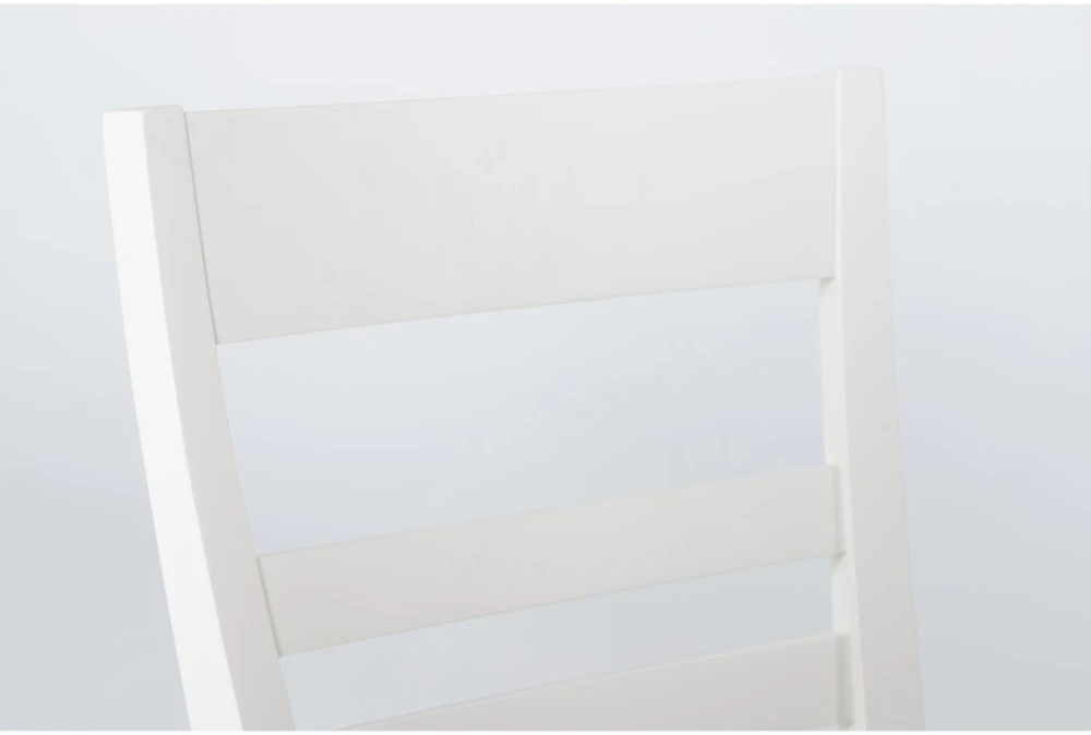 Ozzie White Upholstered Ladderback Dining Side Chair - Image 4