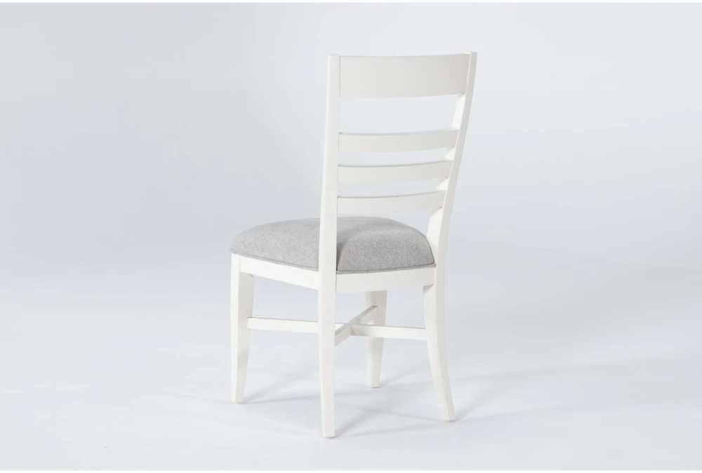 Ozzie White Upholstered Ladderback Dining Side Chair - Image 5