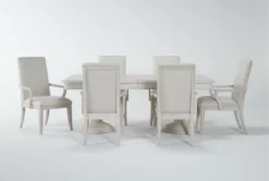 Caira II 80-104" Extension Dining With Arm Chair Set For 6