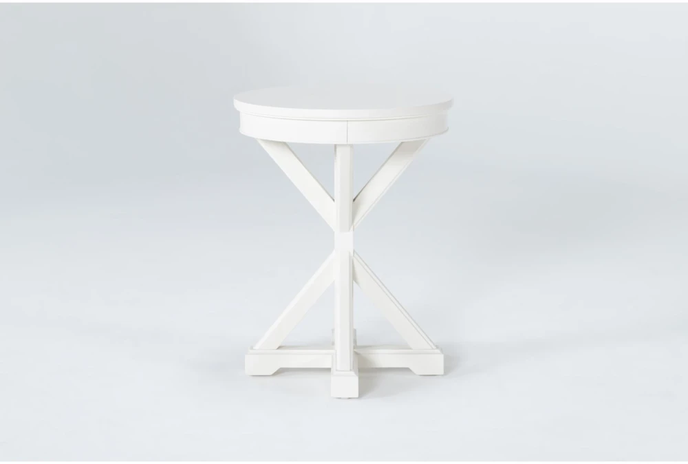 Presby White Round Accent Table - Image 2