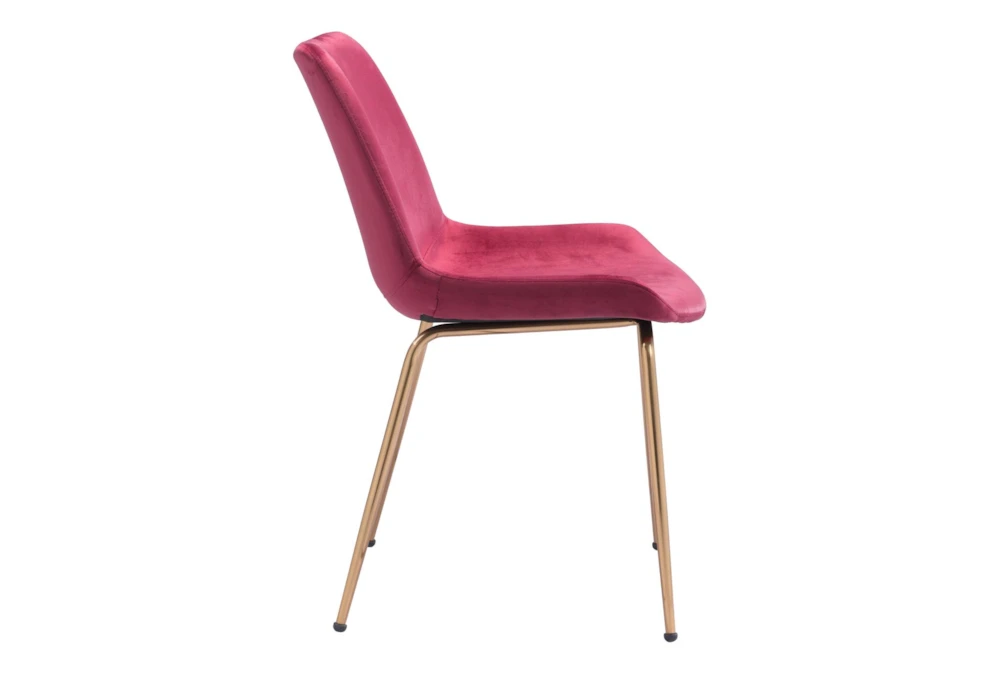 Red Velvet Bucket Seat Dining Chair Set Of 2 - Image 7