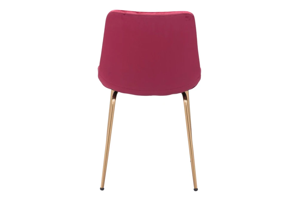 Red Velvet Bucket Seat Dining Chair Set Of 2 - Image 9