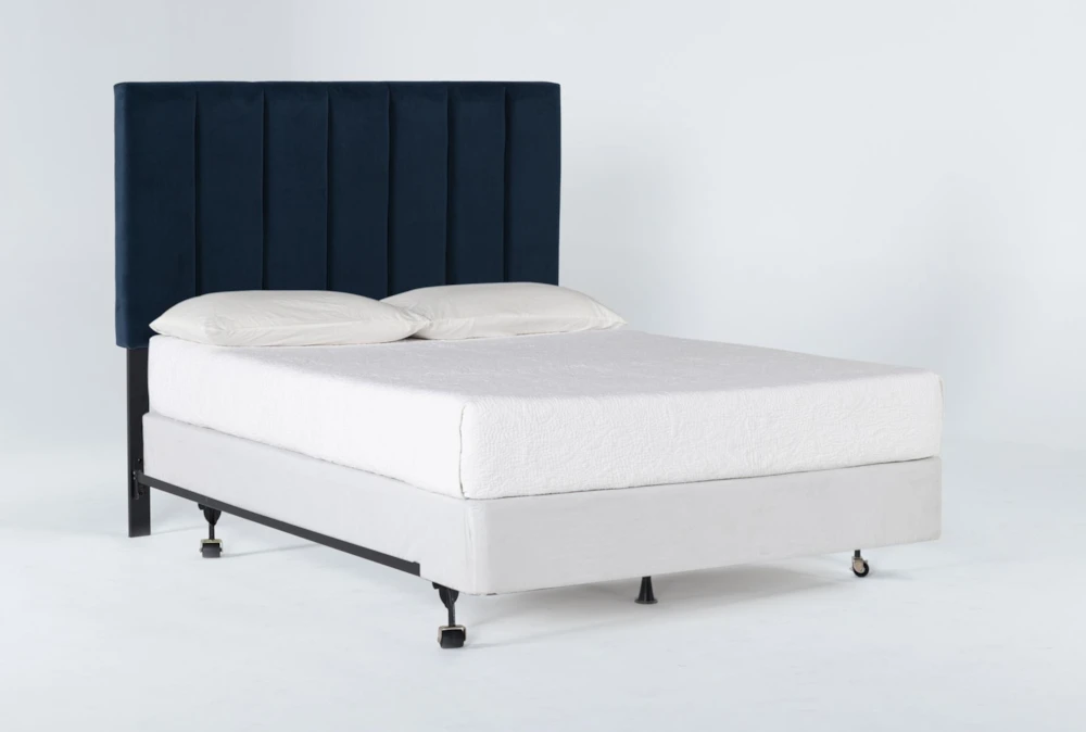 Blakely Queen Upholstered Headboard With Metal Bed Frame - Image 2