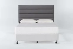 Britte California King Upholstered Headboard With Metal Bed Frame