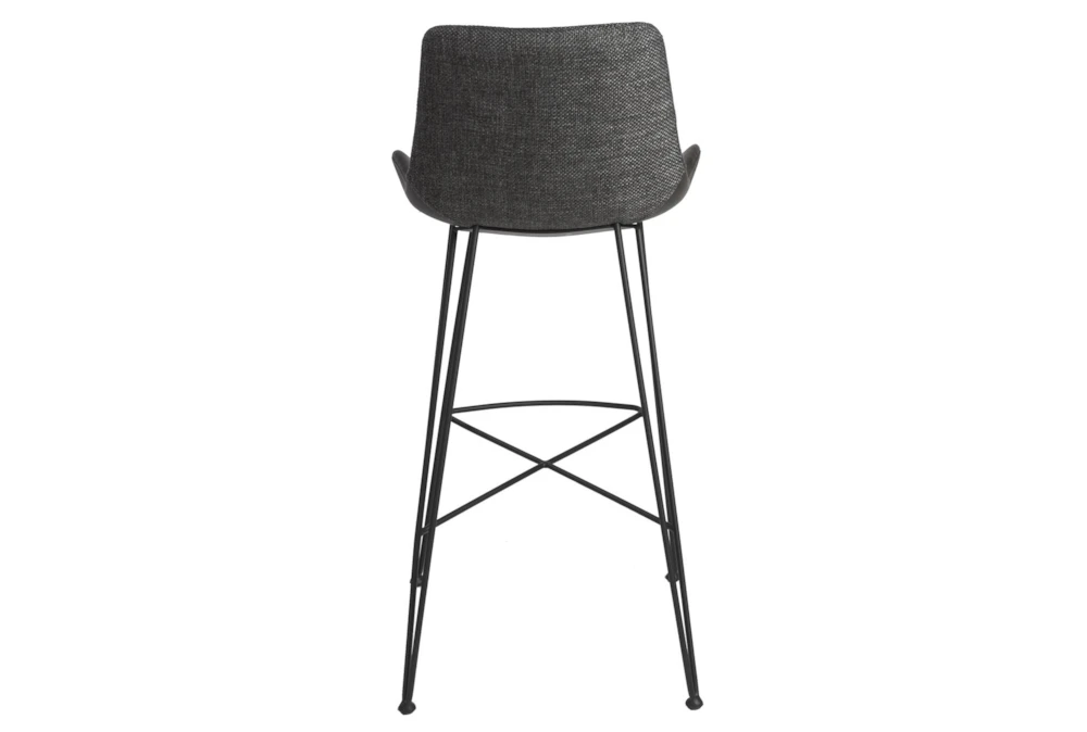 Mixed Material 30" Bar Stool In Dark Grey - Image 3