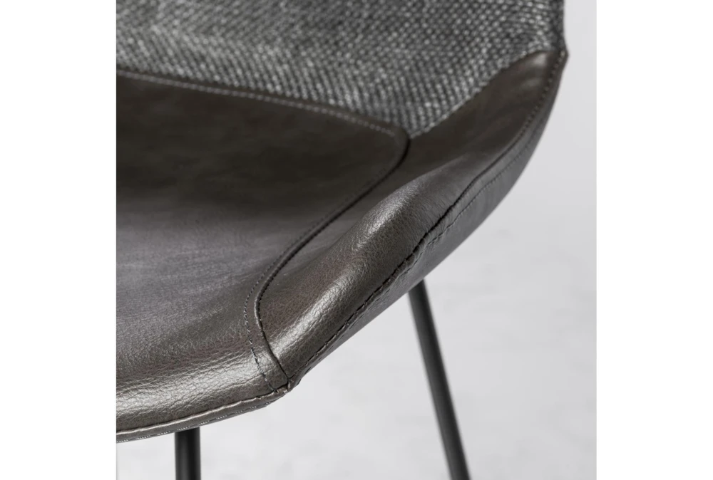 Mixed Material 30" Bar Stool In Dark Grey - Image 4