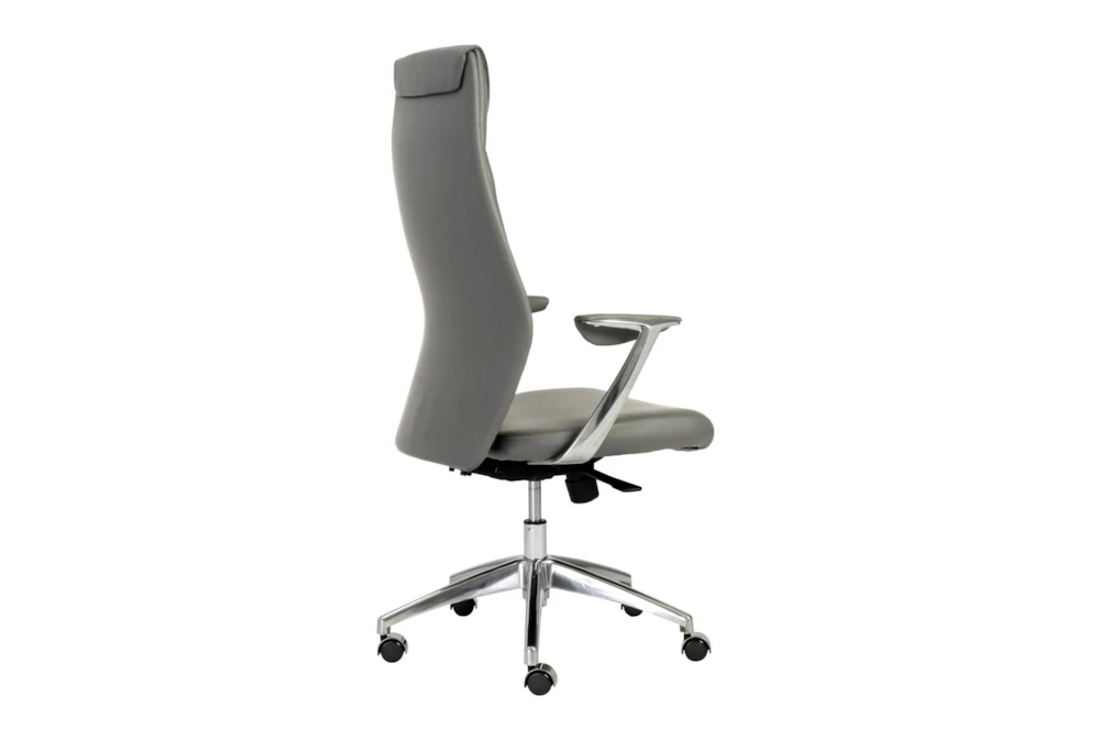 Karlstad Grey Faux Leather High Back Desk Chair - Image 3