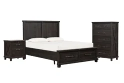 Jaxon Espresso Queen Storage 3 Piece Bedroom Set