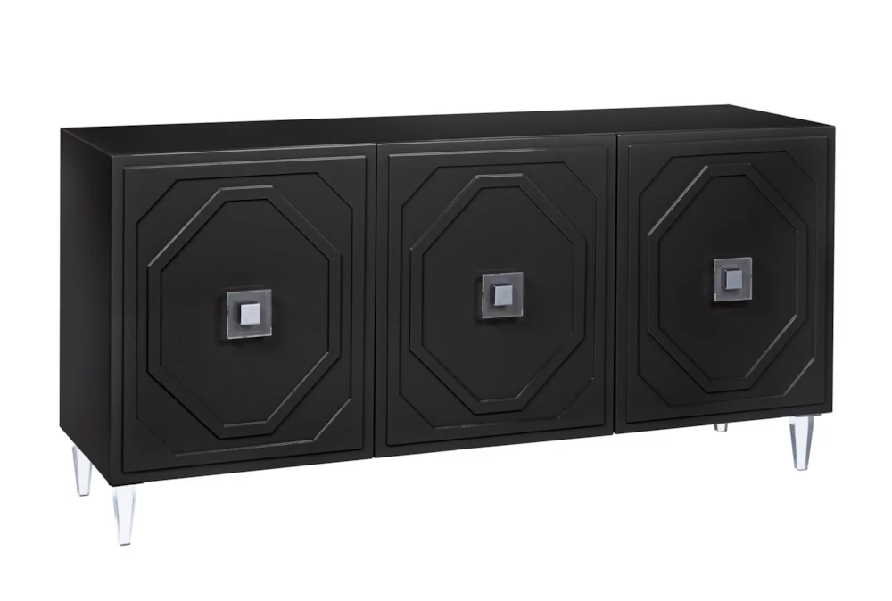 Forte Black Lacquer 65" Sideboard - Image 3
