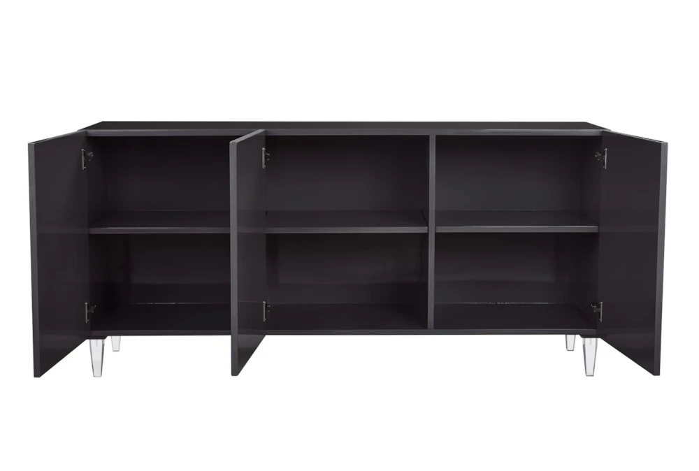 Forte Black Lacquer 65" Sideboard - Image 2