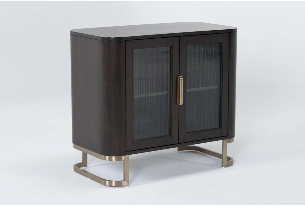 Palladium Reeded Door Accent Cabinet - Image 3