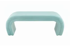 Isla Bright Blue Velvet Bench