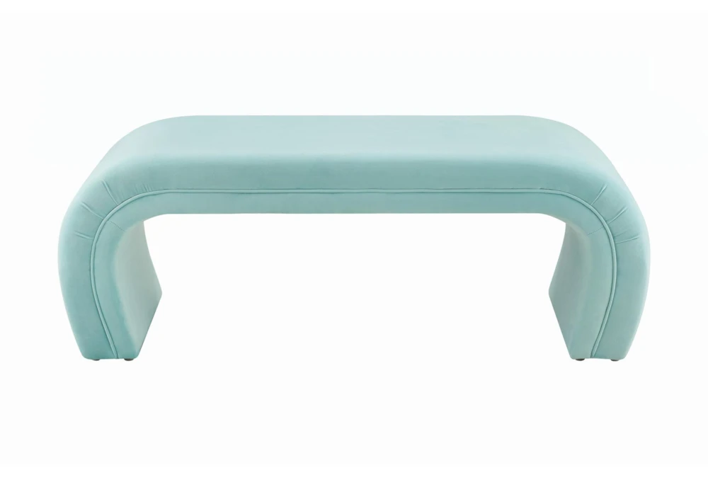 Isla Bright Blue Velvet Bench