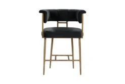 Greta Grey Velvet 26" Counter Stool