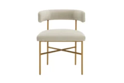 Corrine Cream Performance Velvet Dining Chair