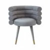 Brigitte Grey Velvet Dining Chair