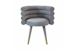 Brigitte Grey Velvet Dining Chair